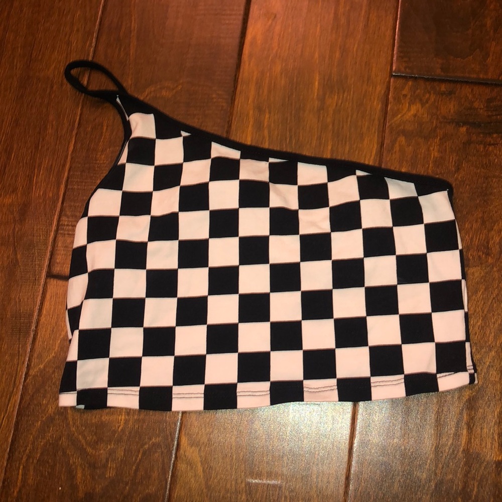 checkered top